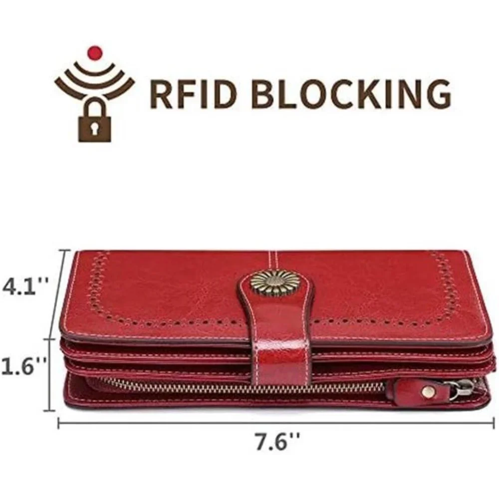 RICH RED LARGE CAPACITY WOMEN’S WALLET / NEVER USED, NO BOX - Picture 6 of 6